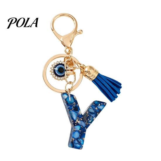 Blue Series Keychain Pendant, Initial Letter Charm Key Chain with Eyes Tassel Design, A-Z Holder for Bags Backpacks Cars Accessories Sale Goods