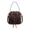 Fashion Exquisite Tassel Solid Faux Suede Bucket Shoulder & Crossbody Bags Hot Sale String Personality Classic Women's Handbags