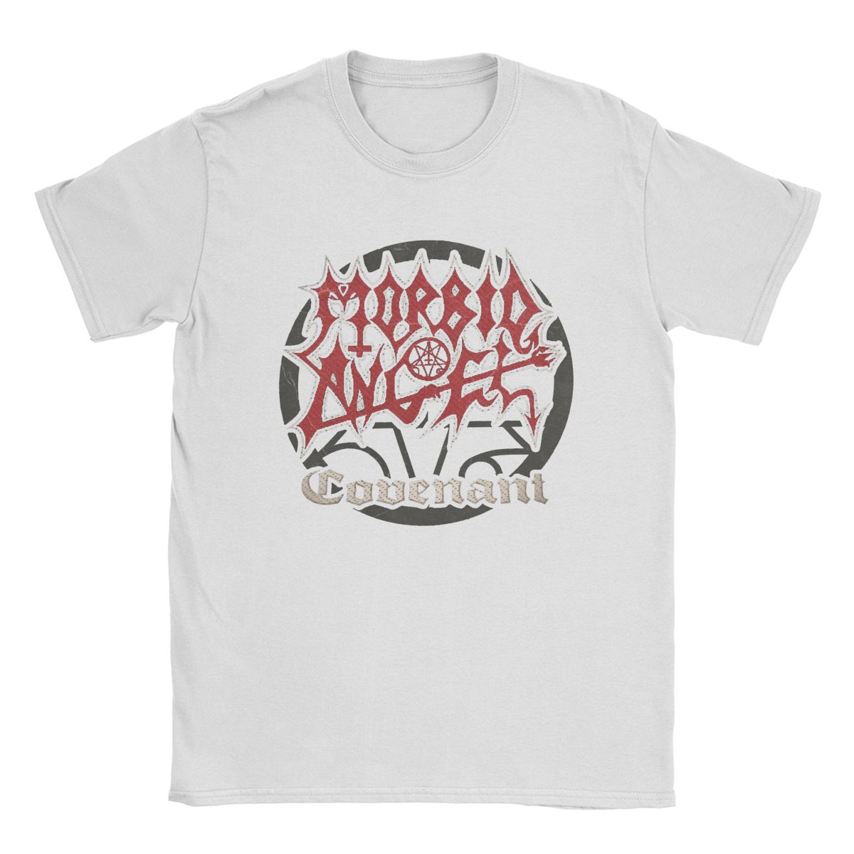 

Morbid Angel T-Shirts for Men Band Funny 100% Cotton Tees Crew Neck Short Sleeve T Shirt Original Clothes XXXL білий