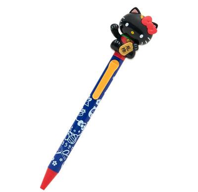 Sanrio Hello Kitty Maneki-Neko Akční kuličkové pero Černé NOVÉ Sanrio Postavy