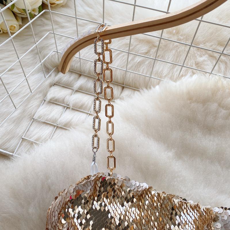 Sexy Sequin Slip One Piece Dress Women Patchwork Chic Vintage Evening Party Dresses Female Korean Fashion Design Slim Ceremonial Dress 2024