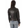SKINOUTFIT Women Real Leather Biker Motorcycle Jacket Genuine Lambskin Slim Fit Black Coat