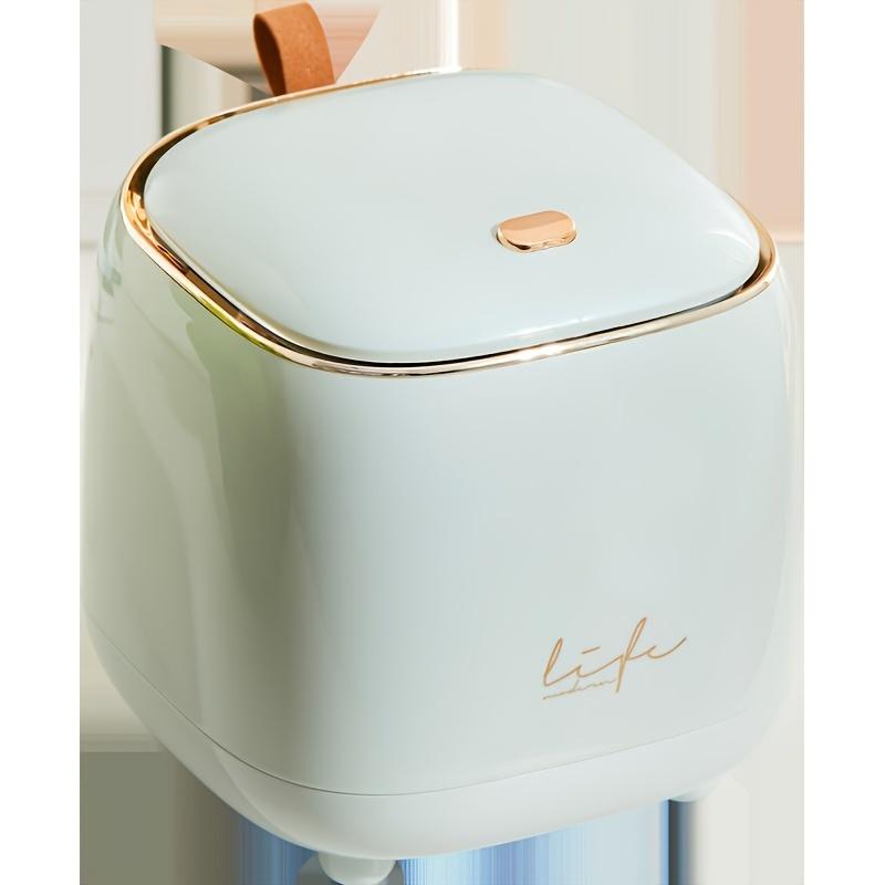 

1pc 1.5L Press Type Desktop Mini Garbage Can for Kitchen Bathroom Bedroom Office, Home Decor and Storage