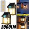 Vintage Solar Lights Outdoor Waterproof Solar LED Outdoor Lighting Warm Christmas Lights Outdoor Solar Lamp with Motion Sensor
