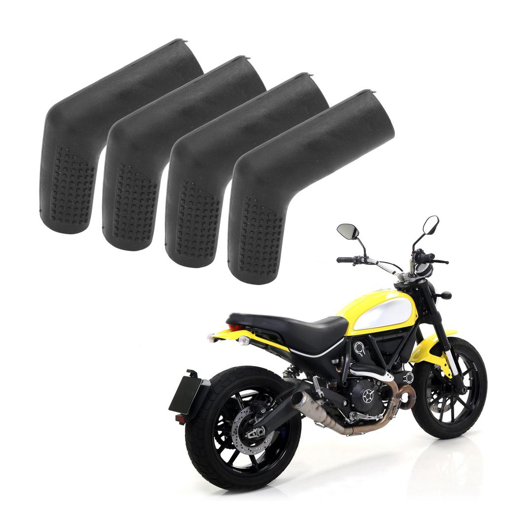 4PCS Motorcycle Gear Shift Lever Shoe Protector Rubber Anti Slip Universal for Street Dirt Bikes ATVs Black