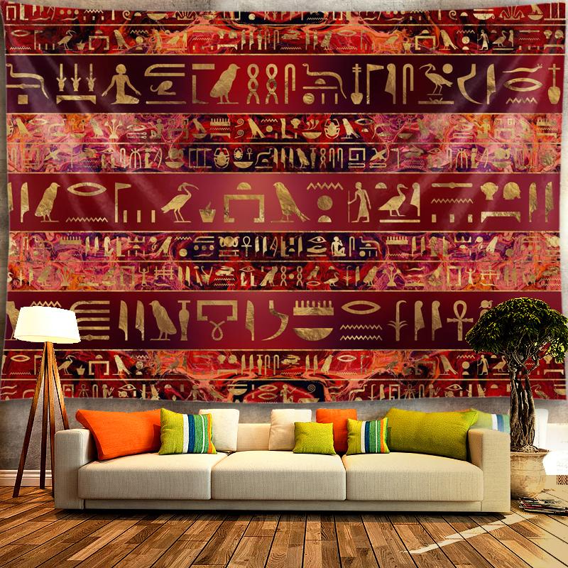 Home Old Culture Retro Wall Decoration Ancient Egypt Tapestry Mystical Symbols Tapestry Wall Hanging Cloth
