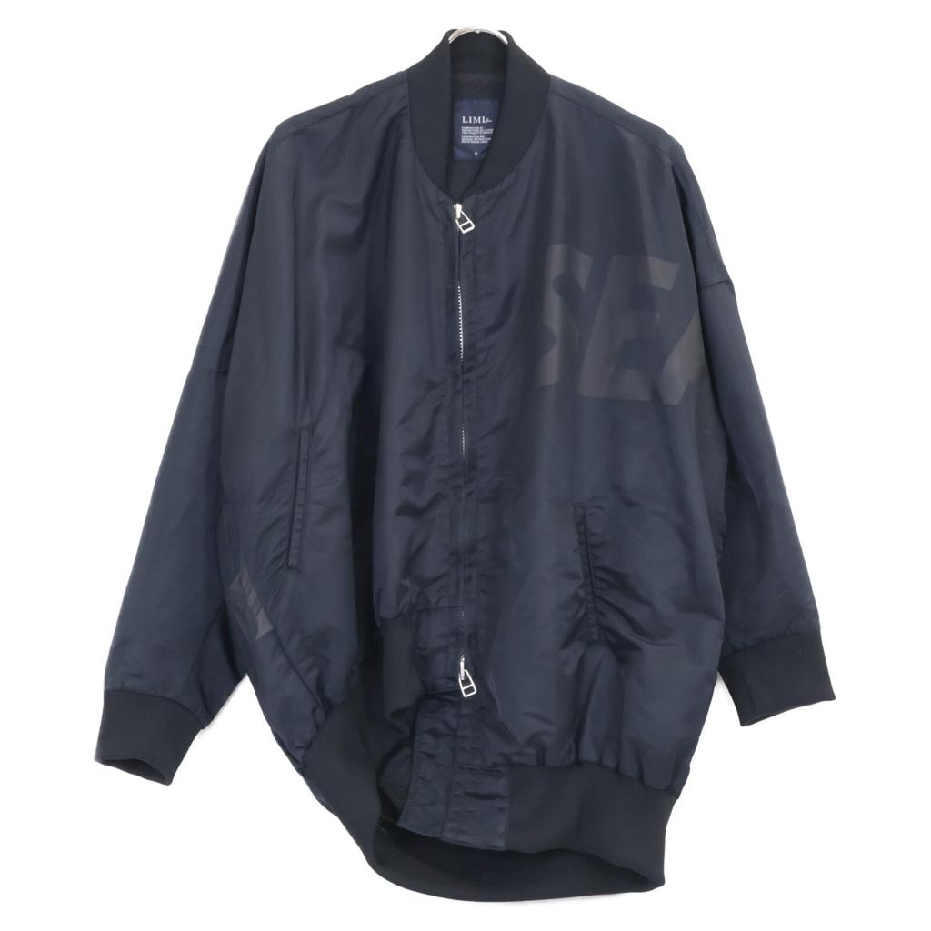 LIMIfeu × WIND AND SEA Black LN-J18-602 Asymmetrical MA-1 Jacket Jacket S blackUsed