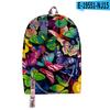 Cartoon Youthful School Bags Unisex Funny Butterfly Travel Bags 3D Print Oxford Waterproof Notebook Shoulder Backpacks