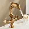 TLXT Retro Dolphin Bathroom Basin Mixer Faucet