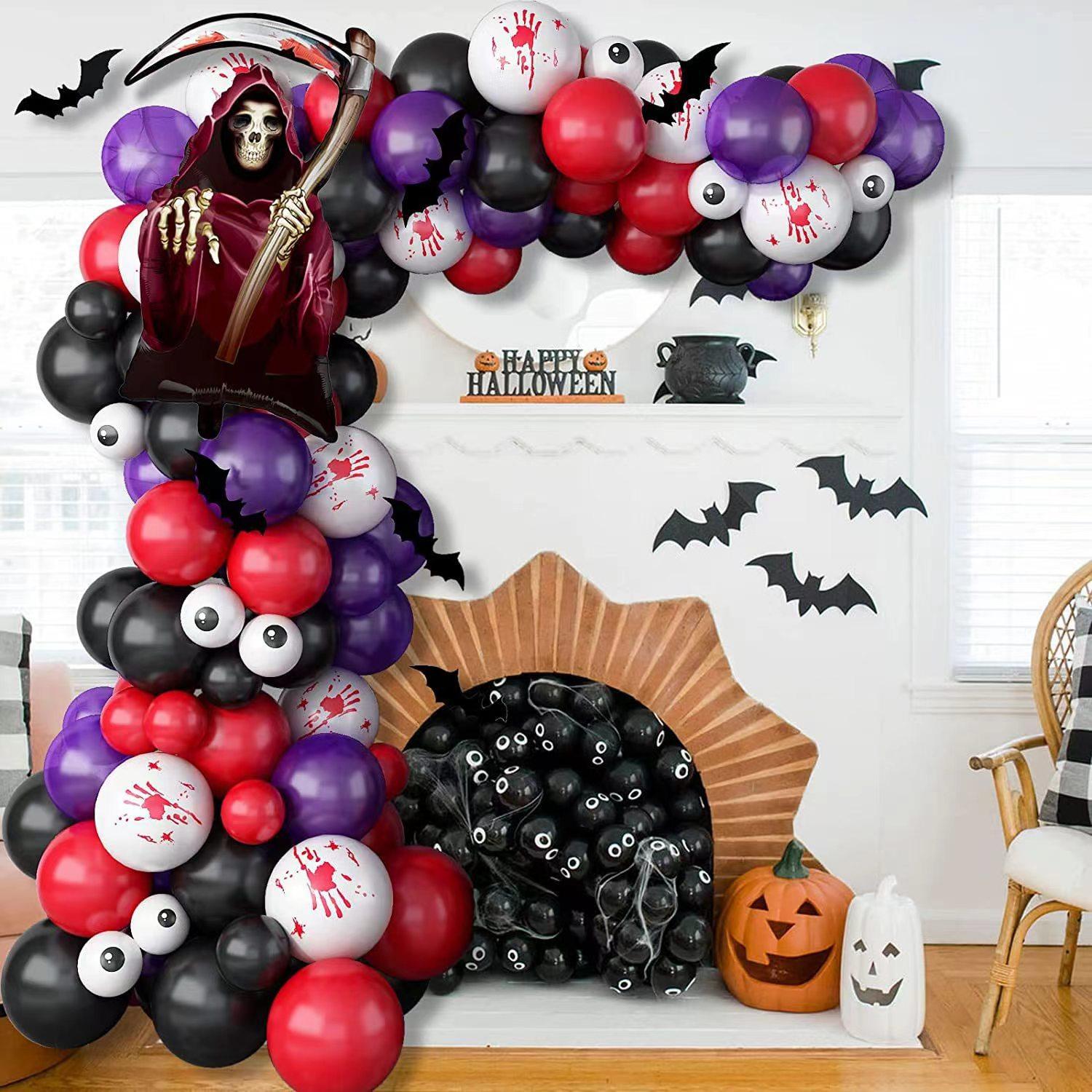 

20,24 миллиона Набор для арки из цепочки шаров на Хэллоуин Украшение из шаров с кровавыми отпечатками рук на Хэллоуин Принадлежности для шаров для вечеринки с привидениями Set as shown