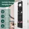 Hanging Closet Non-Woven Waterproof Hanging Locker Organizer with Mirror Large Capacity Multi-pocket Hanger Storage Bag for Home