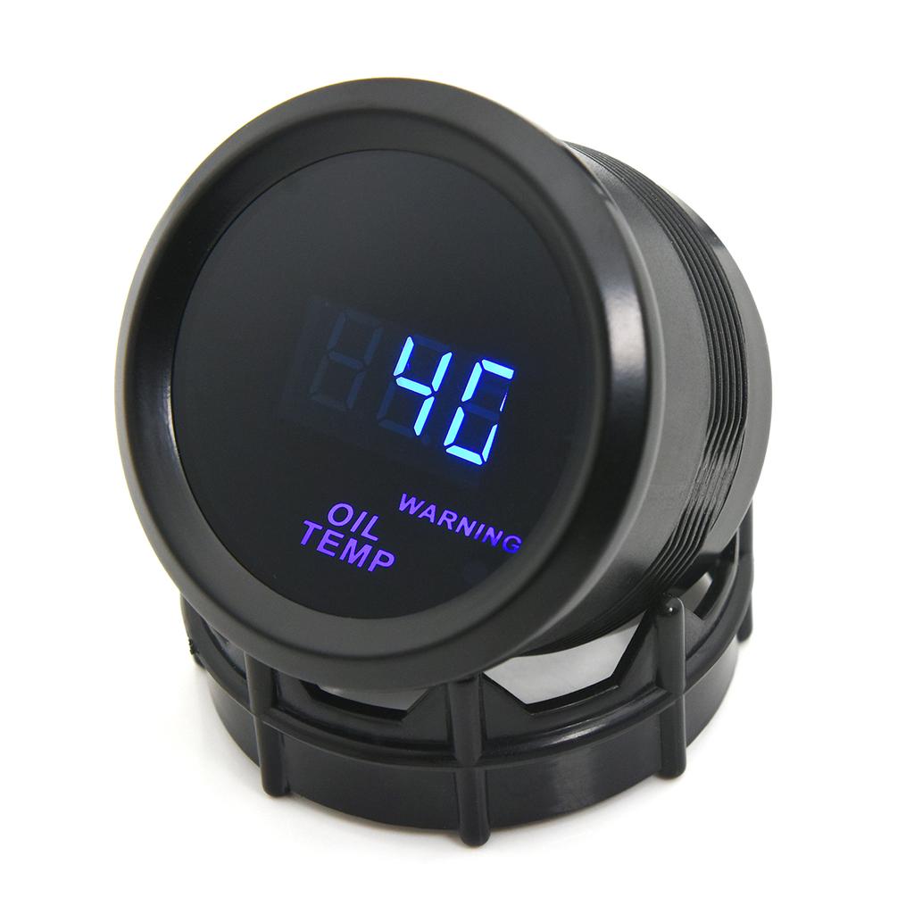 Digital Oil Temp gauge 2" 52mm 40-150 Celsius Oil temperature gauge Blue LED with sensor temperatura Auto car meter racing