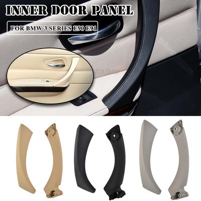 Klamki Wewnętrzne Drzwi Samochodu Część Panel Wewnętrzny Drzwi Klamka Pasek Uchwyt Ozdobna Osłona Do BMW Serii 3 E90 E91 316 318 320 325 328 330 I7T8