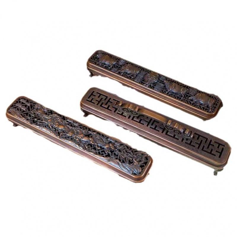 Antique Alloy Box For Home Indoor Use Copper Holder Suzhou Craft Incense Burner Creative Ornament
