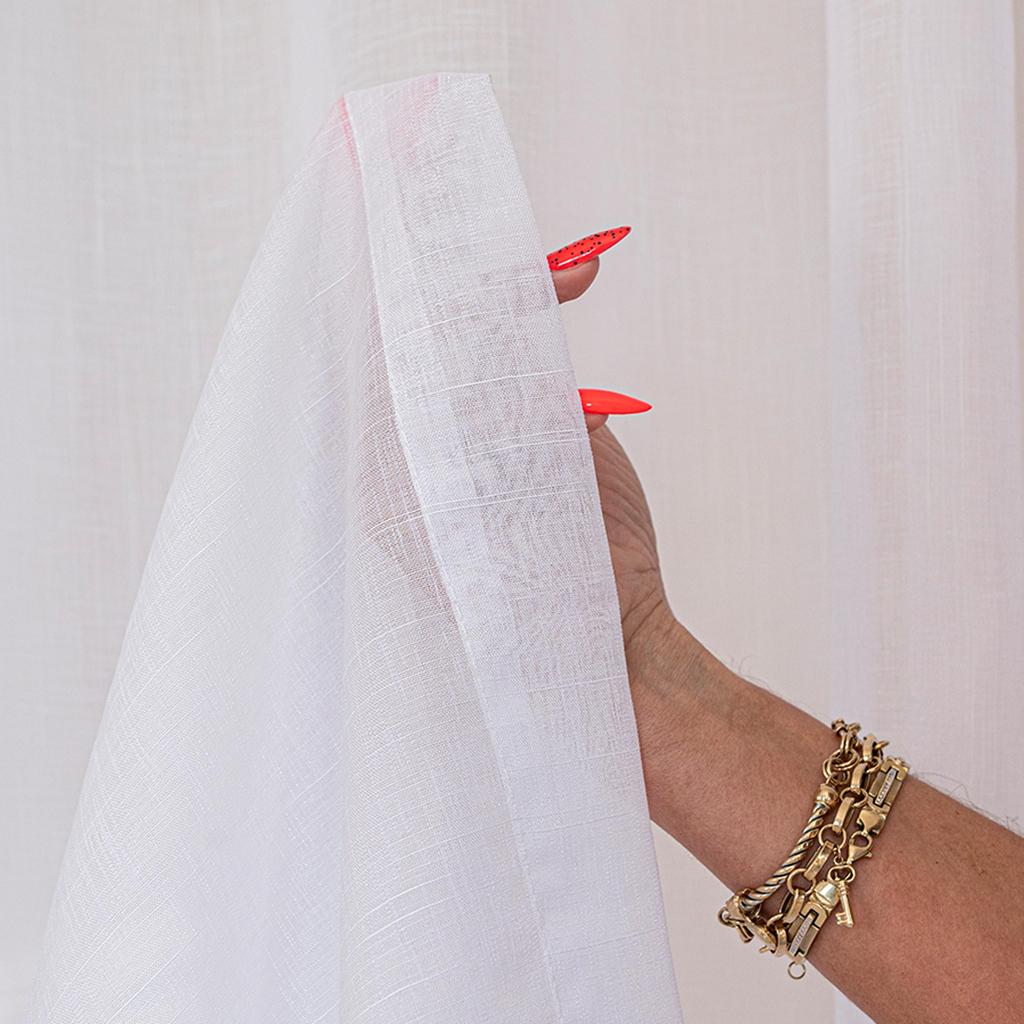 Nala - Tenda Pronta con Passanti - 400X250 Cm - Bianco