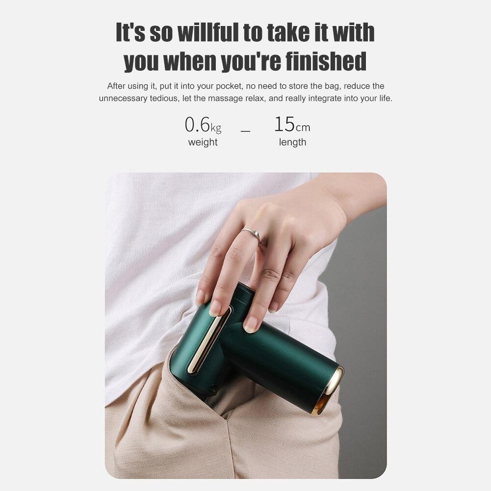 Electric Mini Fascial Gun Muscle Body Massager Back Neck Tissue Stimulator Percussion Acid Relief Pain Relax Slimming Shaping
