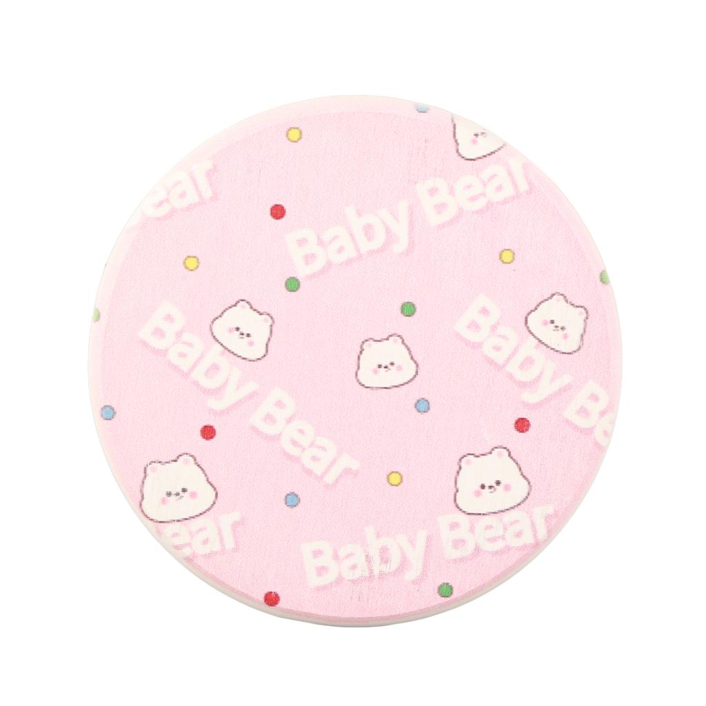 Round Cartoon Diatom Mud Coaster Water Absorbent Coaster Cutlery Insulation Anti Scalding Pad Marble Table Decor