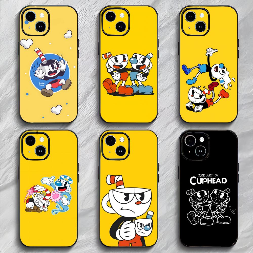 Cute American Cartoon C-Cuphead Phone Case Phone Case Soft Packaging Lightweight For iPhone17 16 15 14 13ProMax