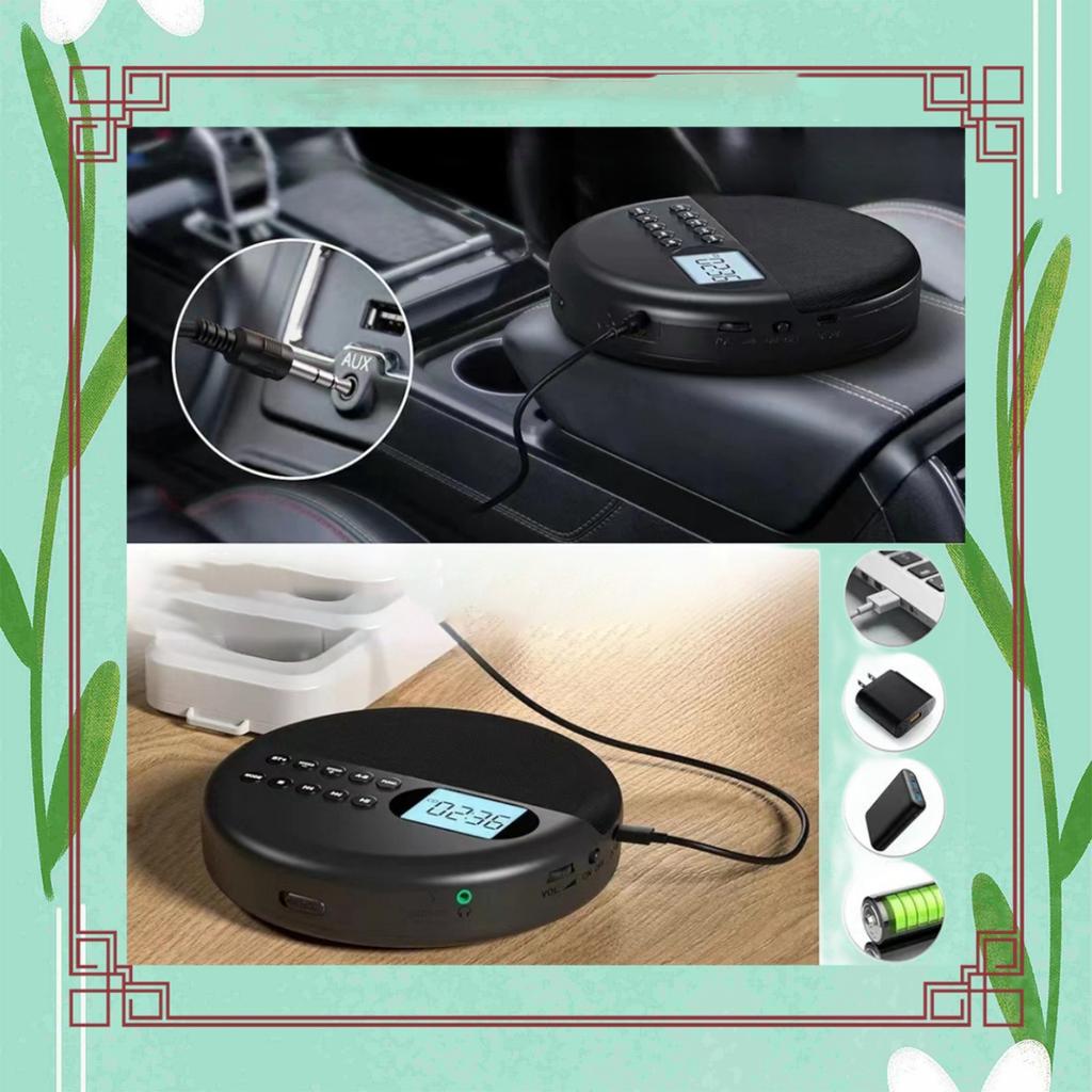 CD Player Bluetooth Speaker Prenatal Education Machine Student Audio Recorder English Learning Device with TF Card and Dual USB Speakers