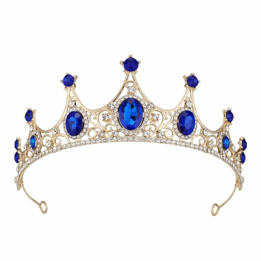 Rhinestone Queen Princess Crown Baroque AB Crystal Headwear Bridal Tiara Headband  Birthday Gift