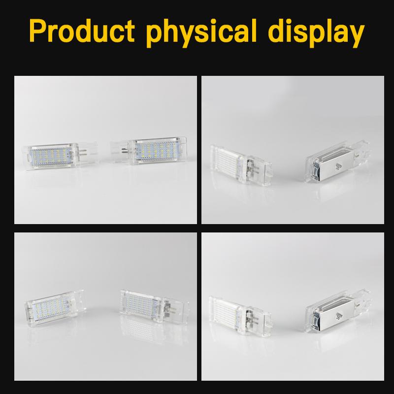 2pcs OEM 12V 3W Super Bright LED Footwell Light/ Glove Box Lamps For VW Sharan 2011-2020 Tiguan 2008-2019 Touareg 2003-2015