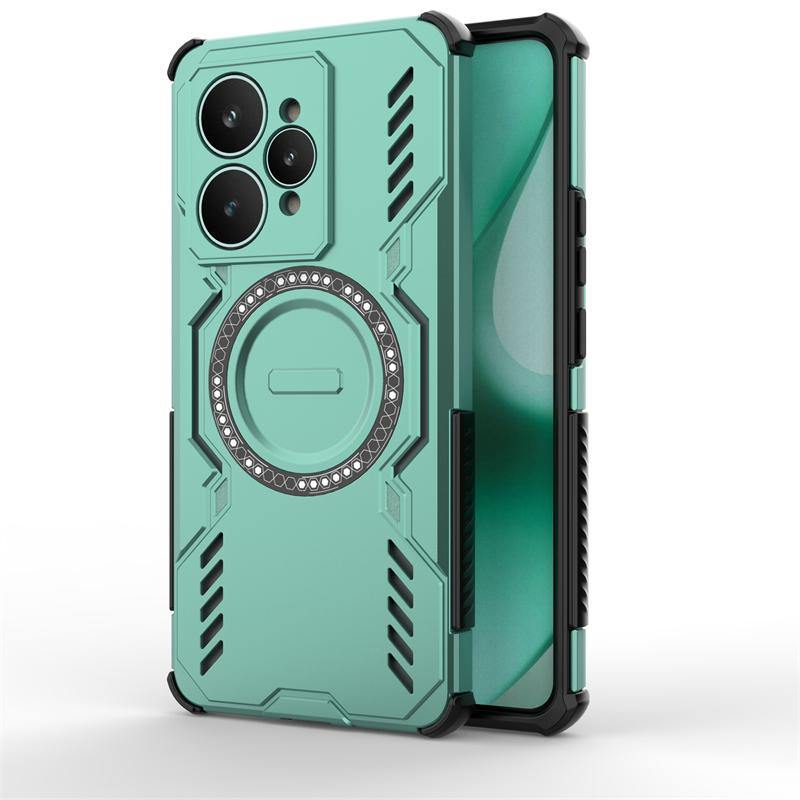 Shockproof Armor Case For Realme 15 5G Magnetic Adsorption Wireless Charge Cover Realme 15 Pro Case For Realme 15 Case 6.8 Inch