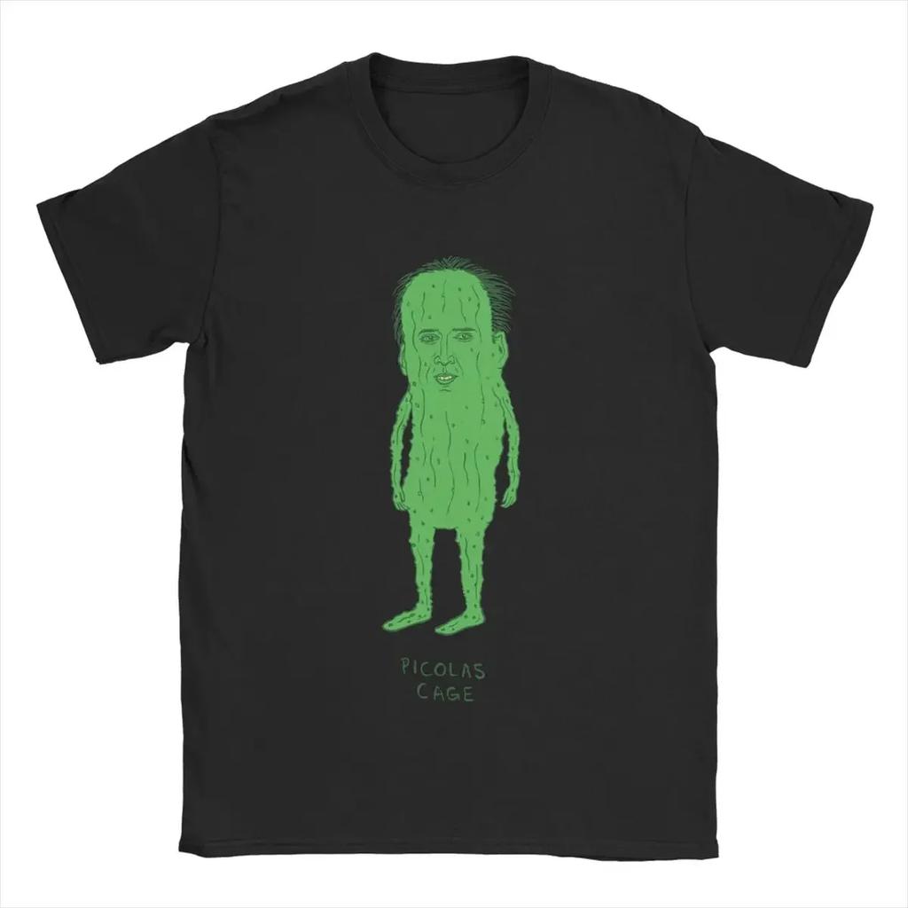 T-Shirt Picolas Cage Nicolas Cage Funny Cotton Tees Short Sleeve T Shirts Crewneck Tops 6XL