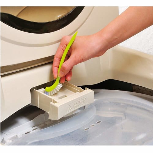 Azuma Industrial Brush, Deep Cleaning Brush, 2-Color Set, Total Length: Approx. 17cm, Slim Brush for Thorough Cleaning in Small Areas