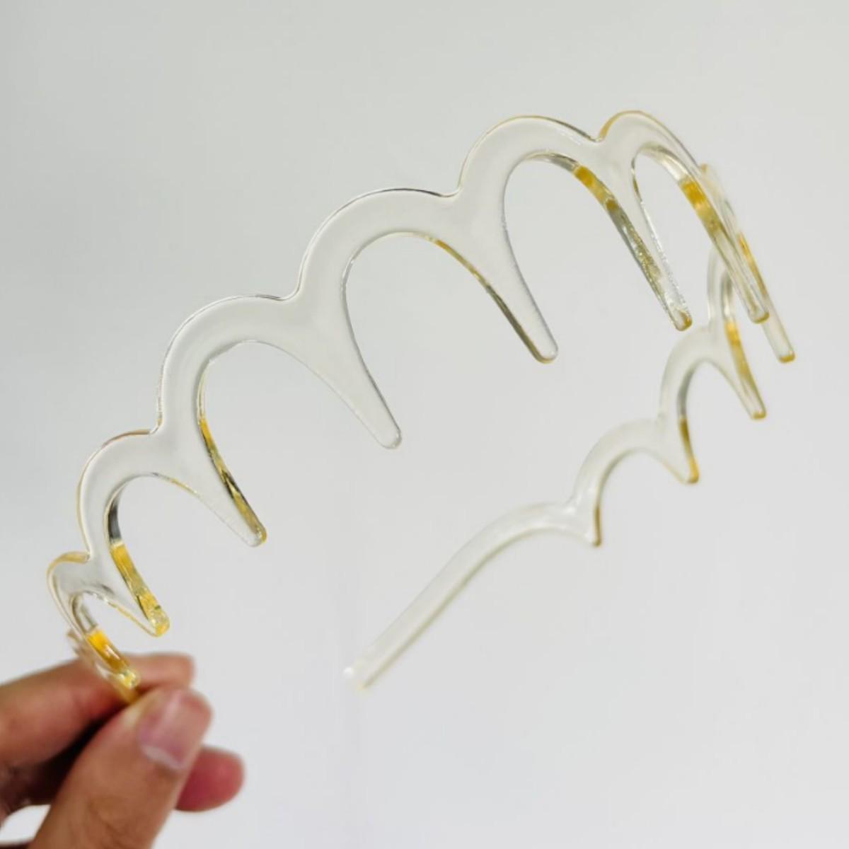 

Korean Leopard Print Retro Versatile Thin Headband with Anti-Slip U-Shape Hair Clip for Women