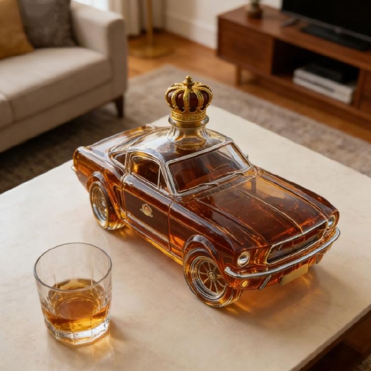 Display Worth Car Design Glass Whiskeys Bottle With High Quality Finish For Collectors And Whiskeys Aficionados