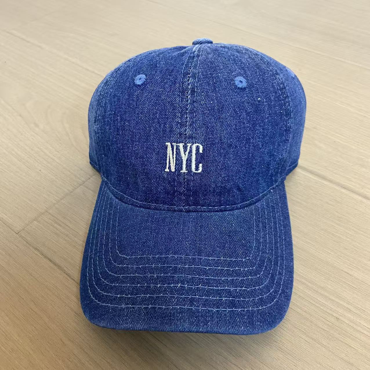 Alphabet Denim Baseball Cap Men S Outdoor Sports Shade Cap Driver Hat синий