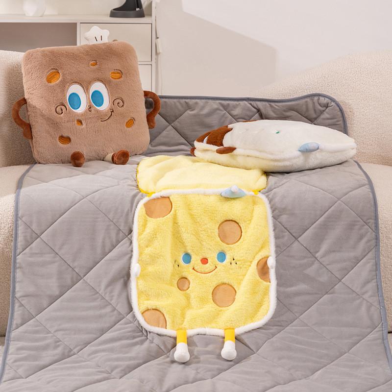 Cake Quilt Simulated Pillow 2in1 Cheese Wrapped Sea Salt Roll Cream Cake Doll