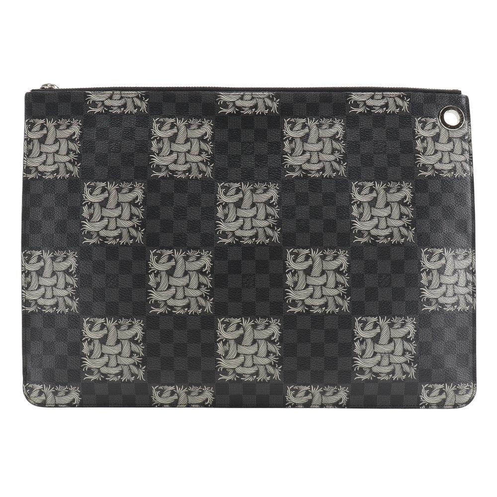 

LOUIS VUITTON Pochette Jules GM Clutch bag M61232 Christopher nemes black Damier Grafitto Canvas mens Used