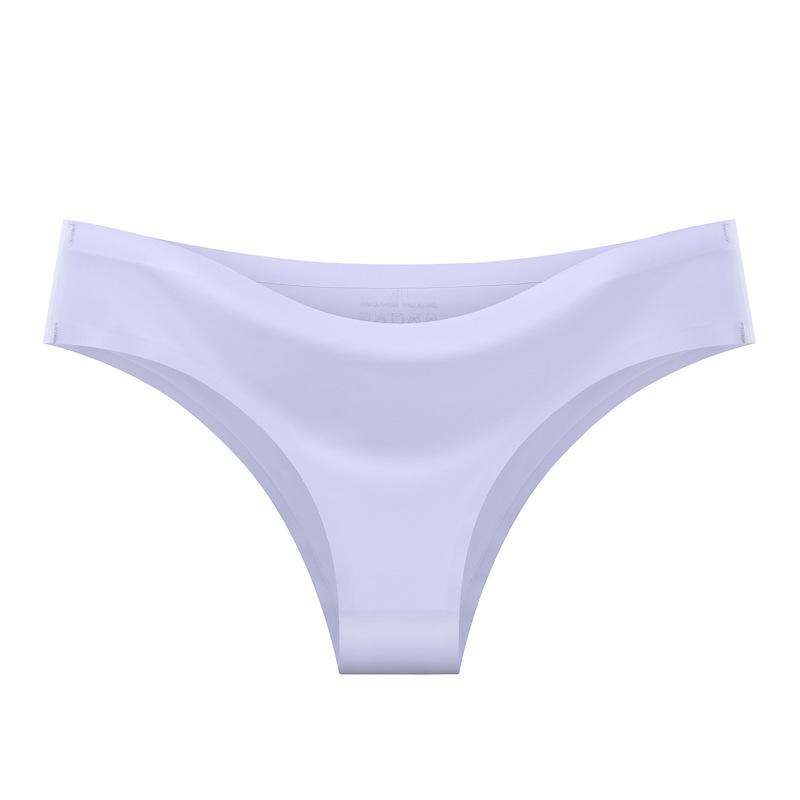 European And American Version Of Seamless One-piece Ice Silk Sexy Bikini Panties Ladies Mid-waist Breathable Briefs