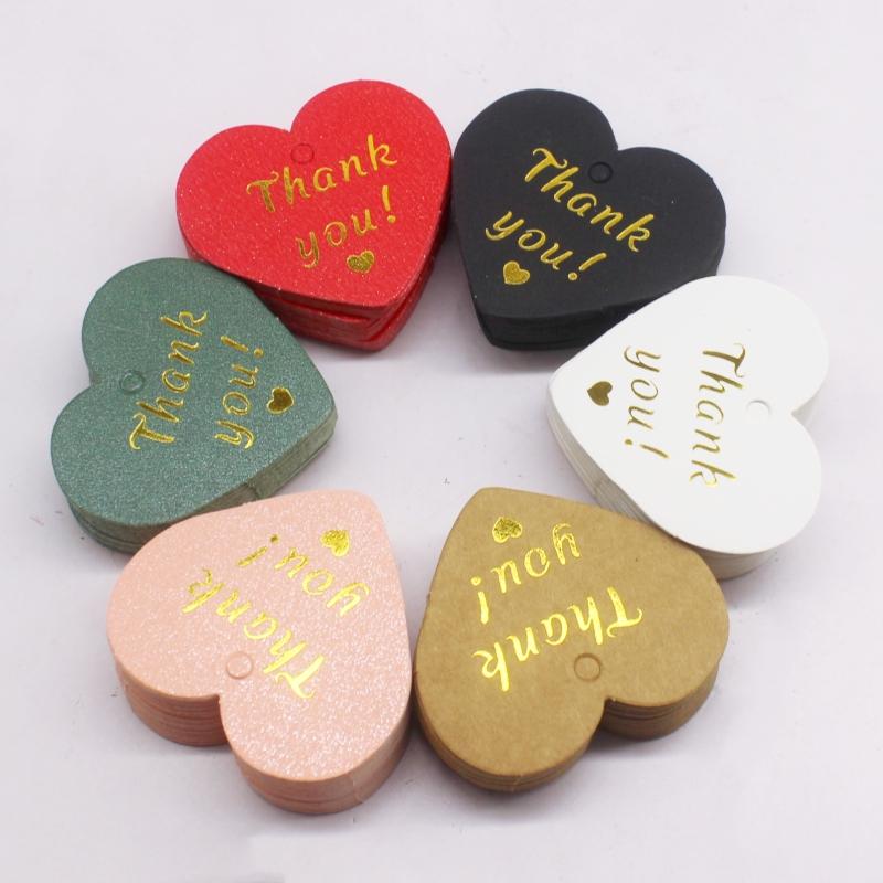 100 pcs 5x4cm hot stamping. Thank you for the hang card and 20 meter hemp rope