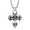 Vintage Skull Cross Titanium Steel Necklace For Men Unique Hip Hop Street Style Jewelry