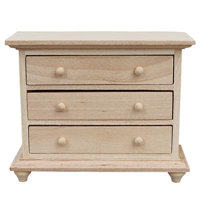 1:12 Dollhouse Miniature Storage Drawer Cabinet Locker Bedside Table Furniture Model Decor Toy Doll House Accessories