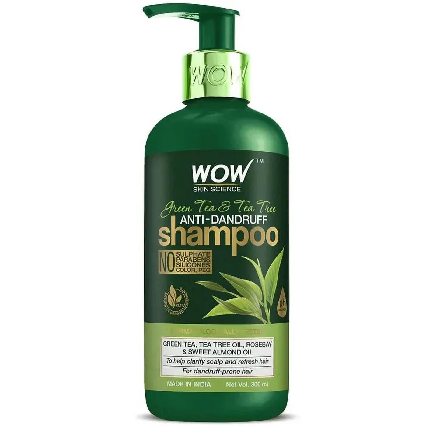 

Wow Skin Science Шампунь против перхоти с зеленым чаем и чайным деревом - 300 мл
