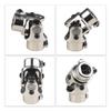 For BMW Ford 3/4" DD x 3/4" DD Nickel Plating Single Steering Shaft Universal U Joint Car Accessories Total Length 83mm (3-1/4")