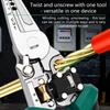 Industrial Multifunction Wire Stripping Tool Integrated Voltage Detector Ergonomic Nonslip Grip for Electricians
