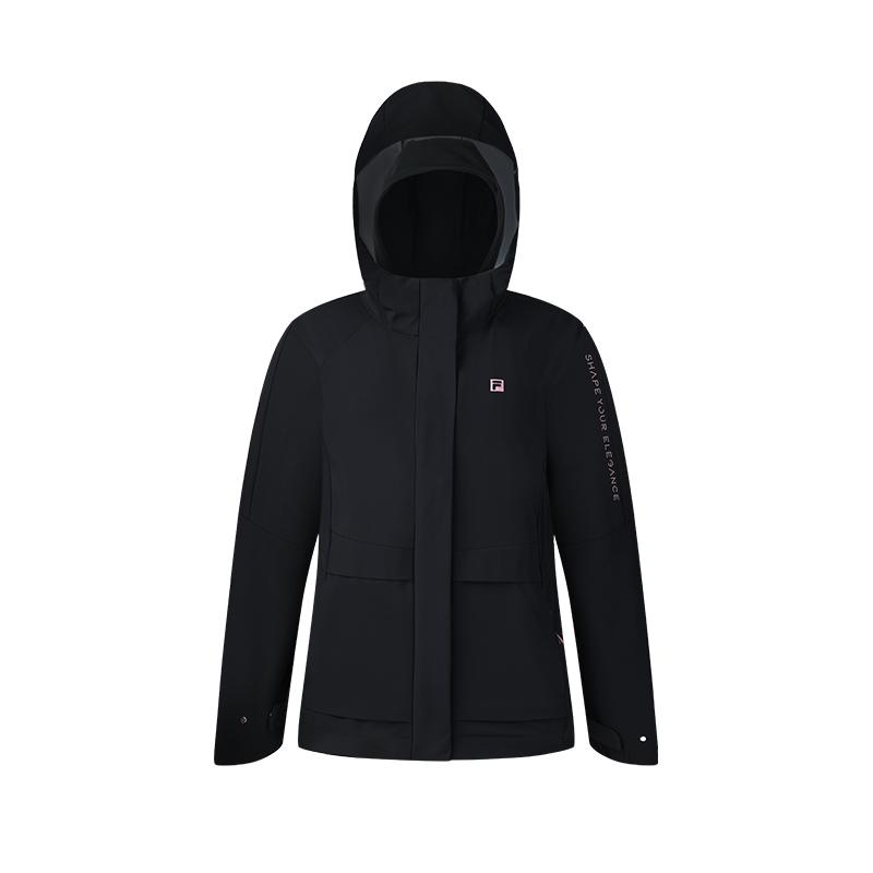 

FILA Fleece Lined Hooded Two Piece Jacket Women jackets Deep-Black A11W511712FBK S