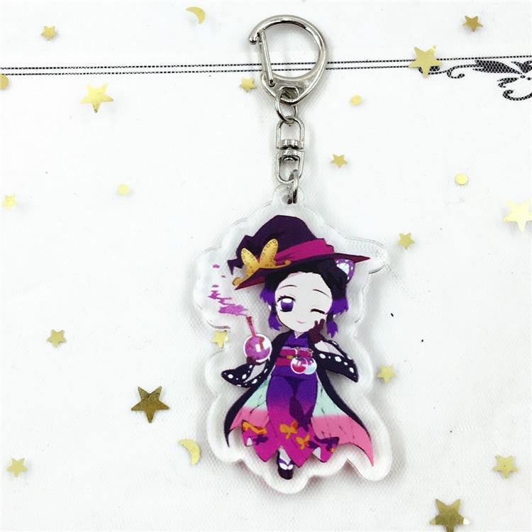 

Аниме игры Demon Slayer Blade Kadomon Tanjiro персонаж мультфильма акриловый брелок металлические украшения аксессуар подарок кулон 6cm