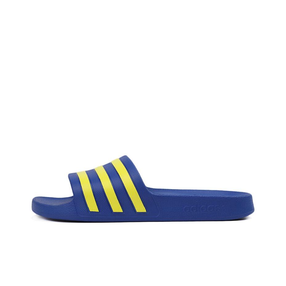 adidas Adilette Sandalias Cómodas de Goma Suela Silenciosas Tipo Chancla Unisex Sandalias Azul Amarillo EG1759