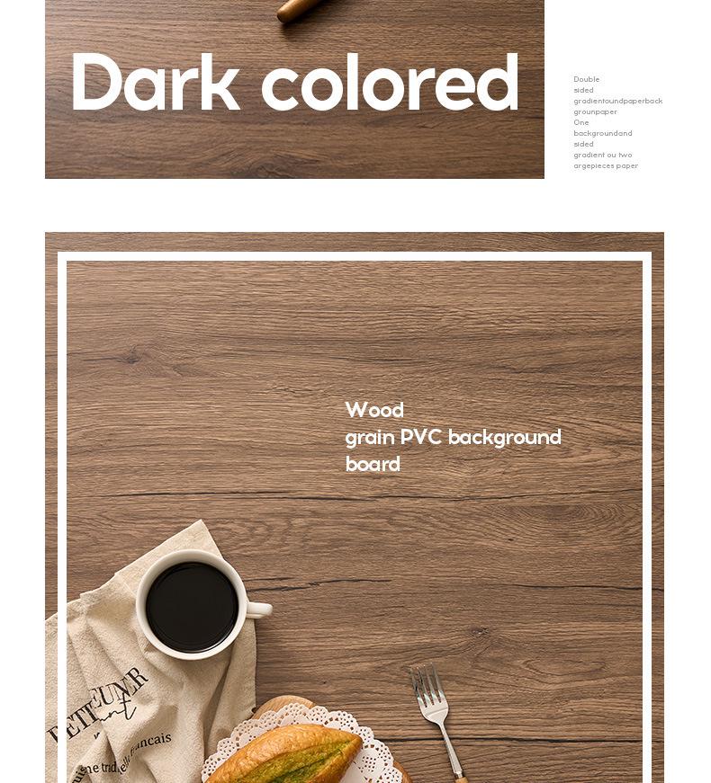 Wood Grain PVC Photography Background Board for Retro Still Life and Product Food Photography