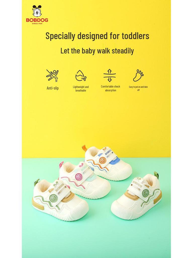 Babu Dou Baby & Toddler Winter Velvet Shoes for Walking - Warm Cotton Casual Sneakers, Ages 1-3.