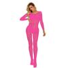 Fishnet Bodystocking Lingerie Full Body Mesh Suit Cutout Design Stretchy Open Crotch Hosiery One Piece Bodysuit
