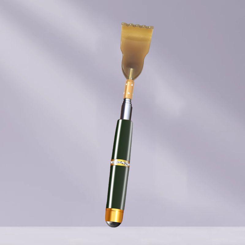 Japanese-Style High-End Back Scratcher, Extendable, Self-Use Scratcher, Back Scratcher Tool, Elderly Pleasure Scratcher, Back Rake Resin Telescopic Itch Scratcher-Jade Green