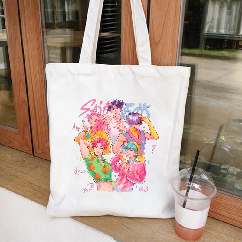 KPOP Demon Hunter Girl Group Saja Boys One-shoulder canvas bag female student daily shopping handbag