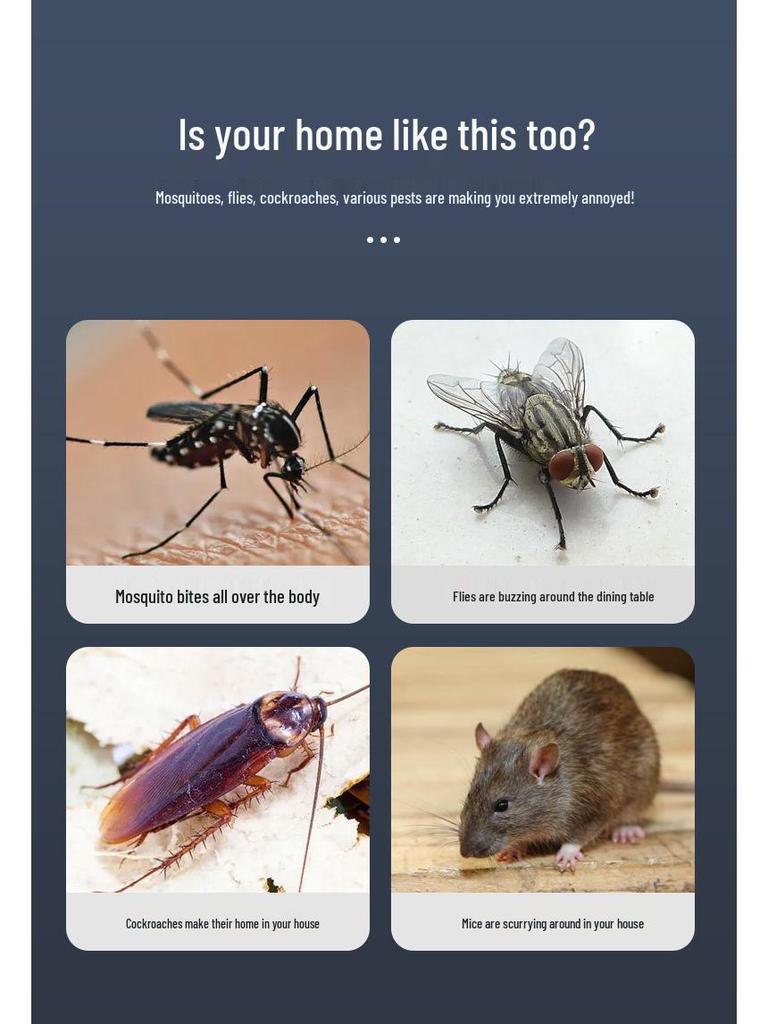 Ultrasonic Pest Repeller: Cockroaches, Rodents, Insects & Mosquitoes Control Device