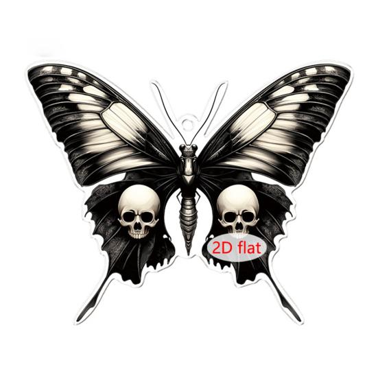 Car Pendant Halloween Series 2D Doll Charm Ghosts Pumpkins Skeletons Festive Car Ornament Auto Rearview Mirror Decoration